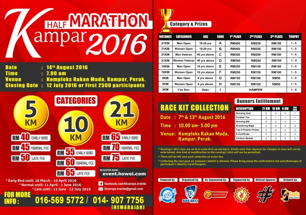 Kampar Half Marathon 2016